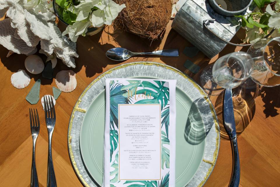 Menu and table setting