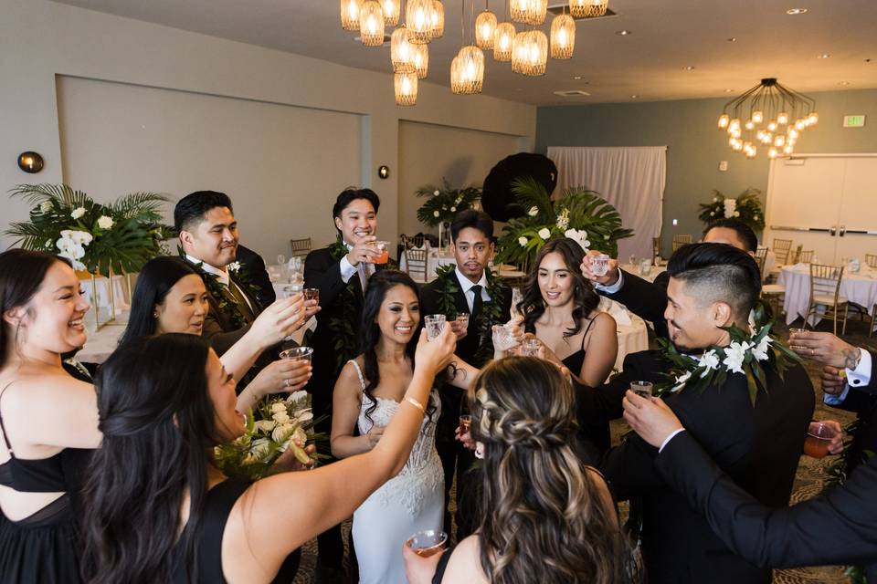 A toast to the happy couple