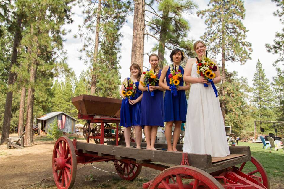 Bride with her bridesmaid