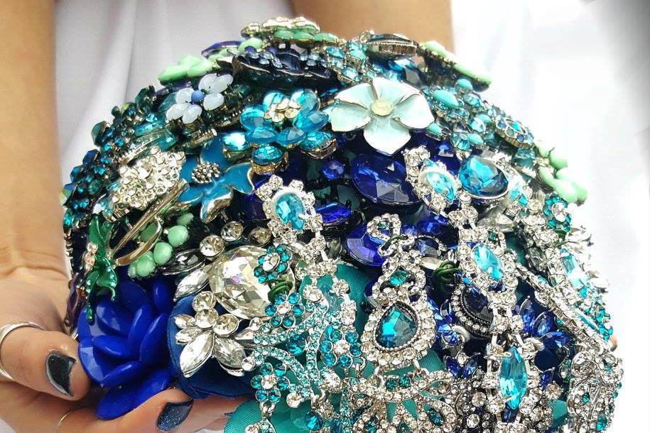 Cascading Jeweled Bouquet