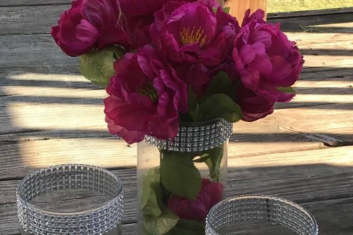 Bling Wrapped Glass Cylinder Wedding Centerpiece Vases
https://www.zibbet.com/tidbitdesigns/24-bling-wrapped-glass-cylinder-wedding-centerpiece-vases