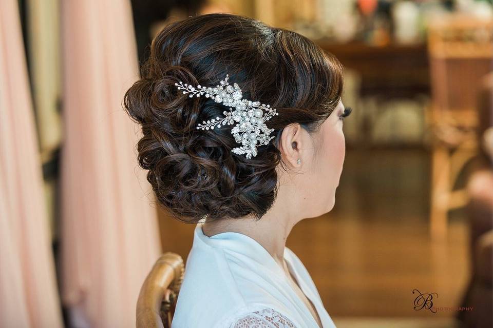 Elegant updo for a long day