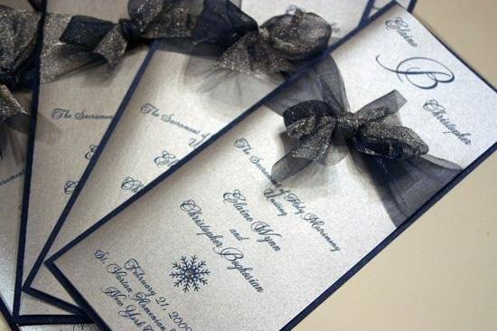 Winter Theme Wedding Program