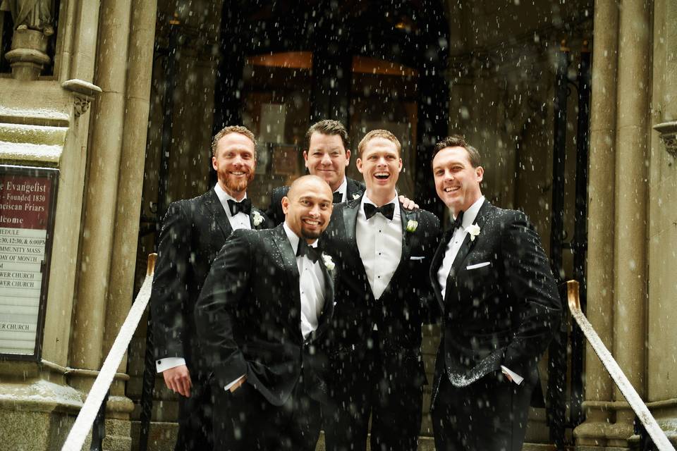 Groom and his groomsmen