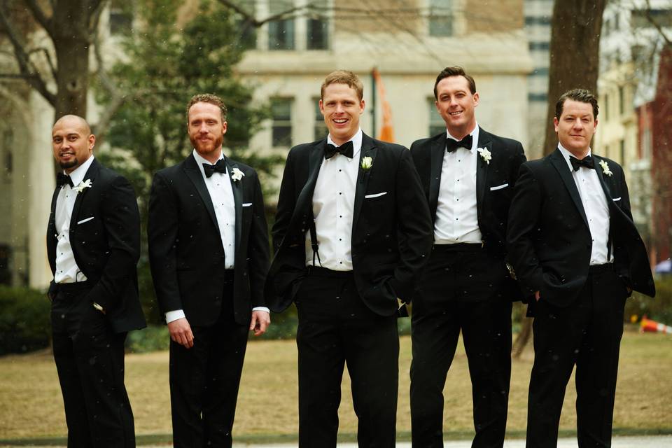 Groom and his groomsmen