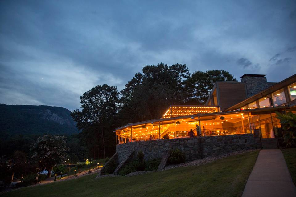 The resort at night