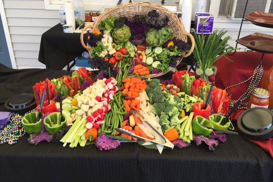 Colorful vegetables display