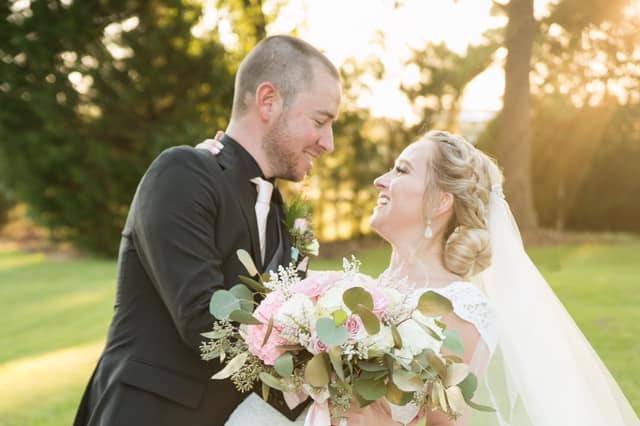 Bride and groom portrait