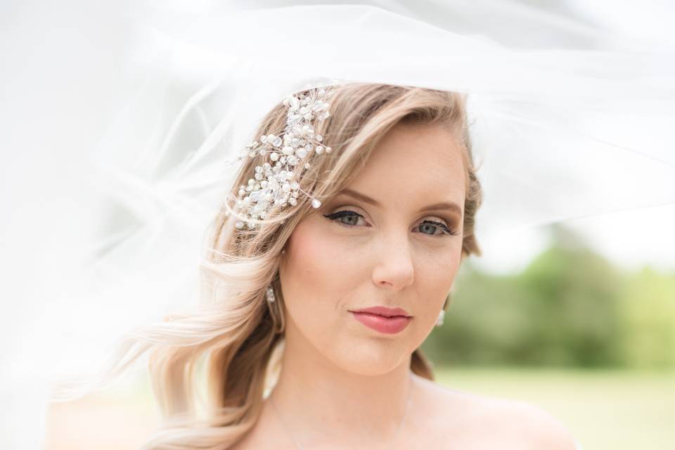 Bride with bouquet