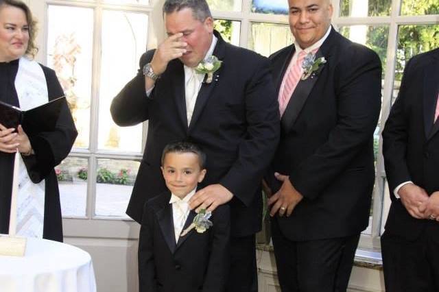 Sometimes, even the groom is moved to tears!