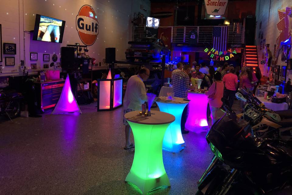Uplighting and gobo