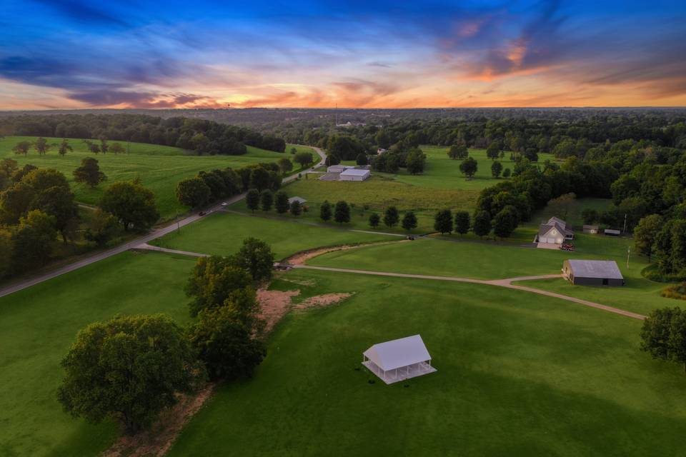 Aerial layout of venue