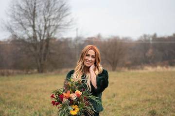 Non-traditional bridal bouquet