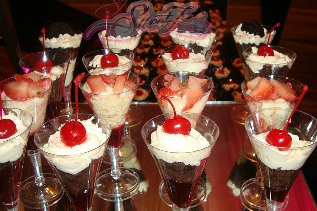 Strawberry and cream trifles