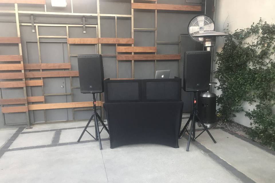 Wedding entertainment setup