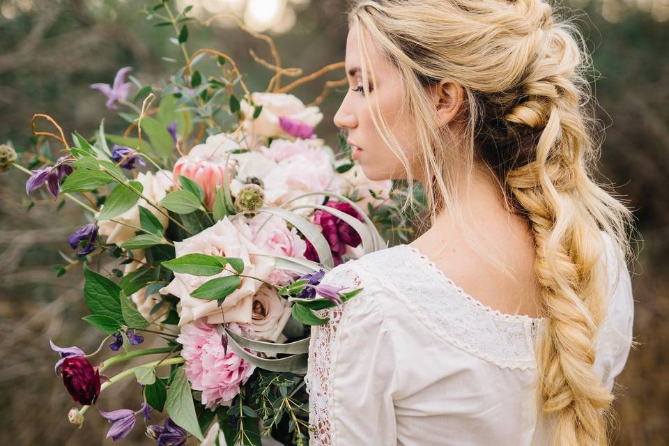 Bride with bouquet