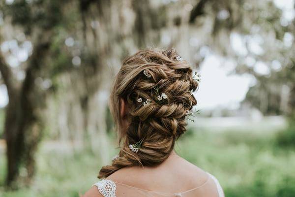 Romantic braided wedding hair