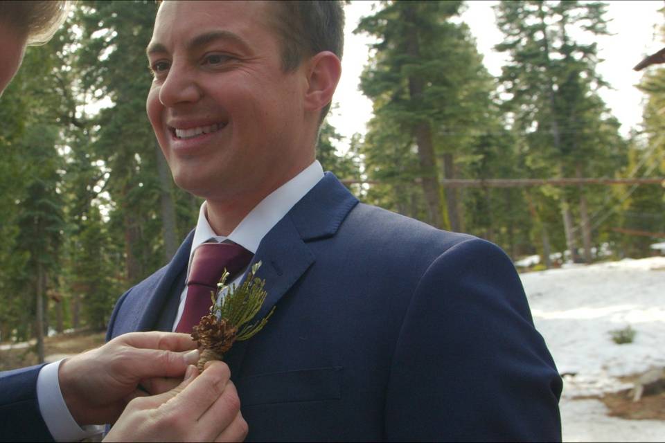 Groom Getting Ready