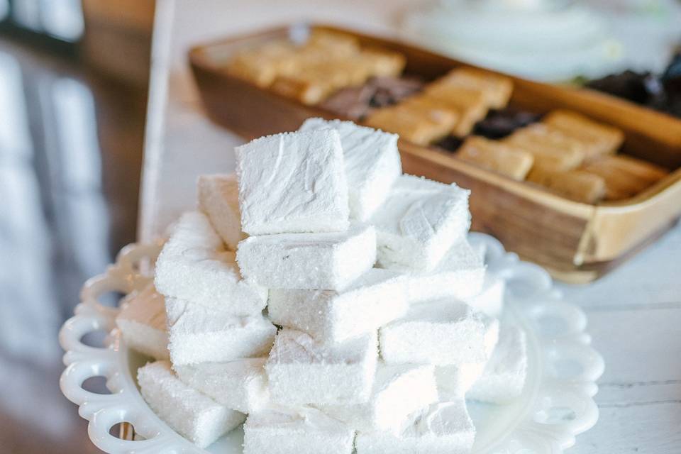 Hand-cut, homemade marshmallow