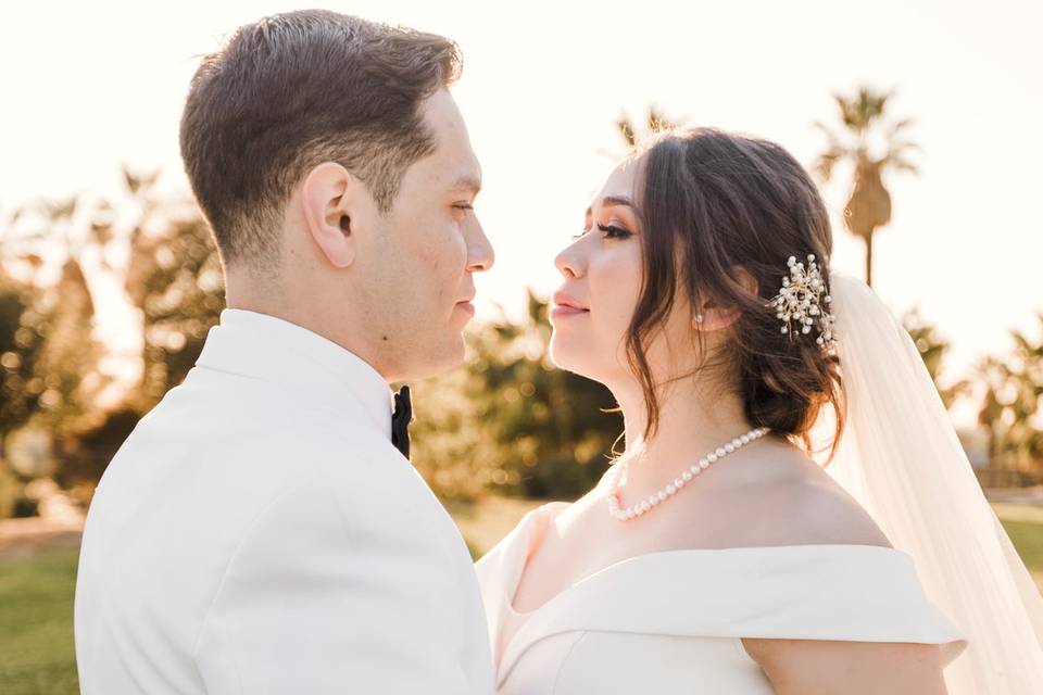 Golden Sun Wedding Portraits