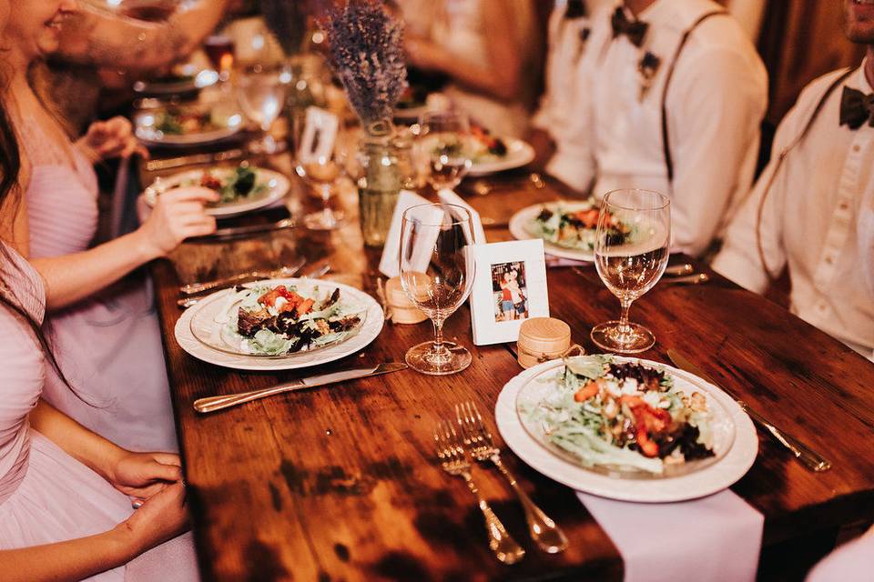 Elegant place setting included