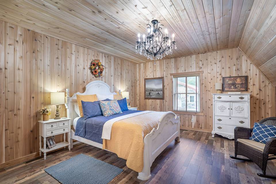 Master suite at the dairy barn