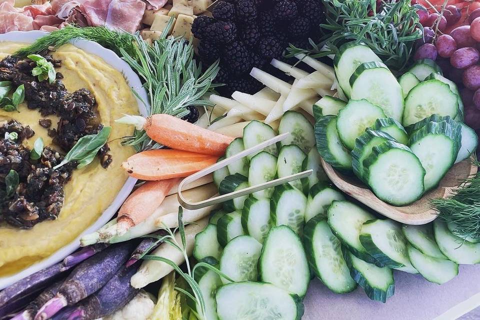 Fresh fruit and veg board