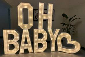 Baby shower letters