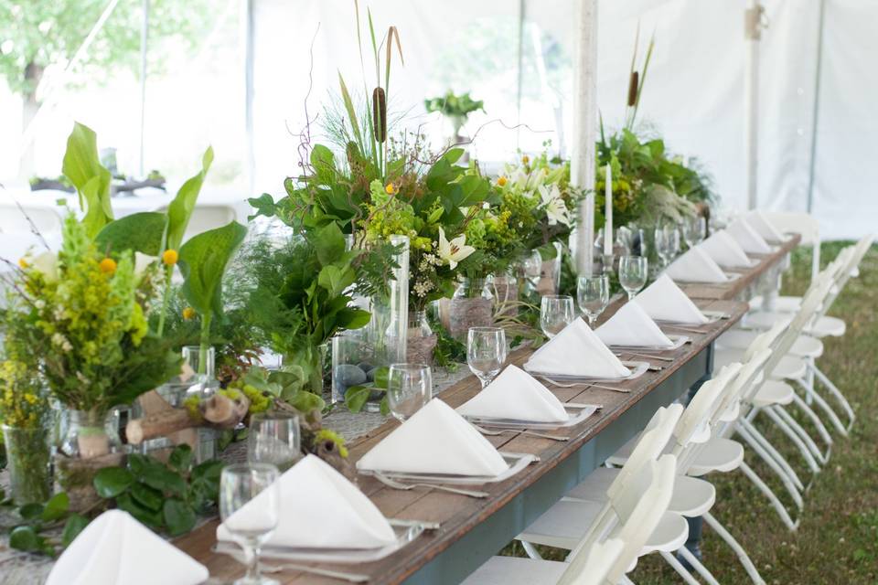 Table decor and florals