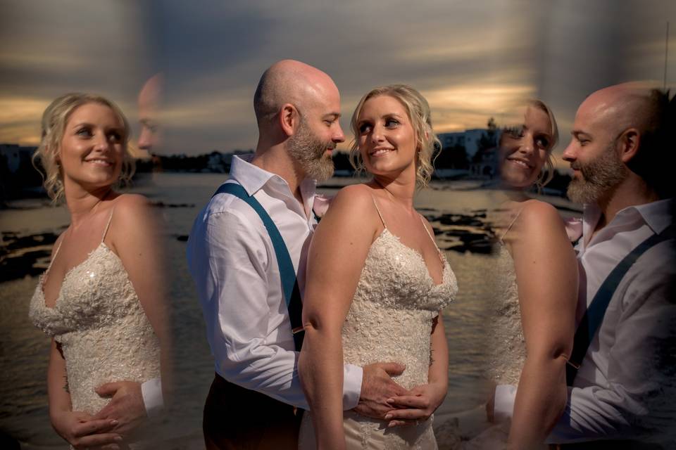 Groom and bridesmaids