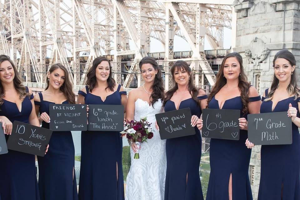 Tracey and her bridesmaids