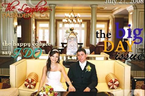Magazine Style Design Cover to be used for Programs, Save the Dates, Front Entrance Frame, Wedding Album Cover, etc.