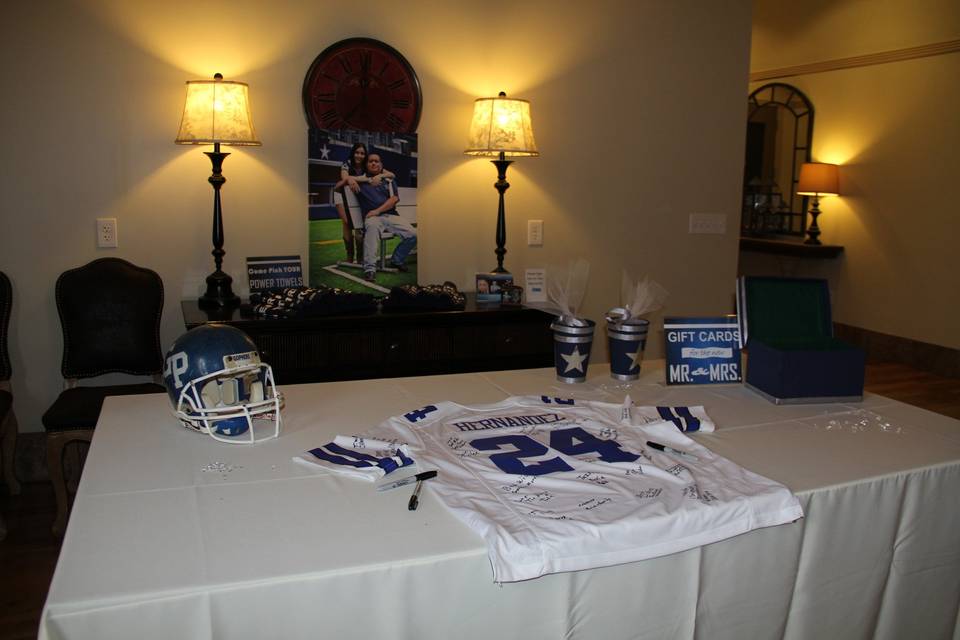 Jersey guests sign in