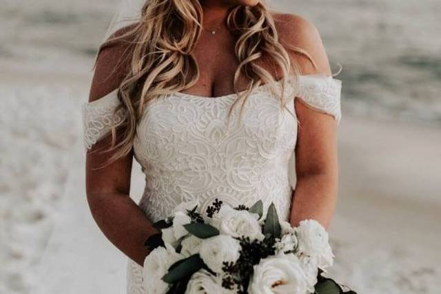 Bride on the beach