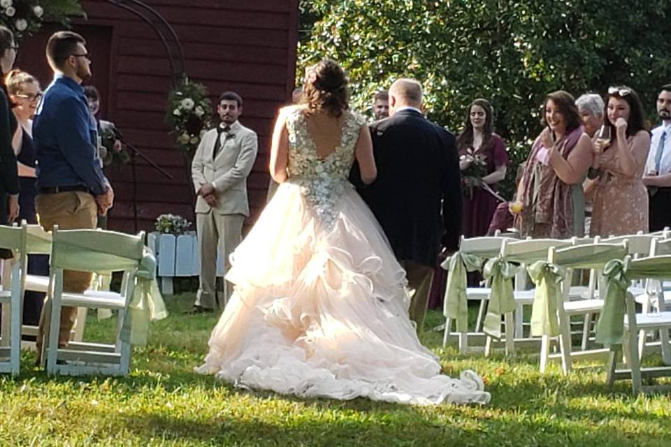 Ceremony by the Smokehouse