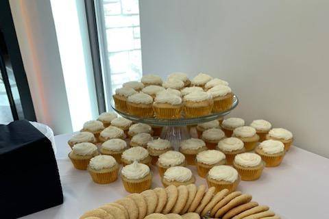 Cookies added to dessert table