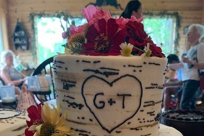 Birch bark 2 Tier cake