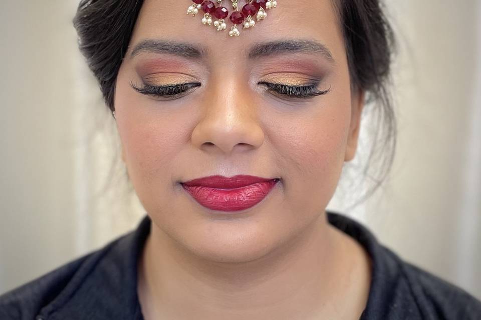 Pakistani wedding makeup trial