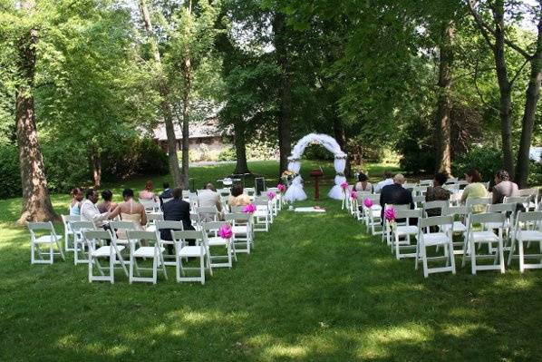 Wedding ceremony setting