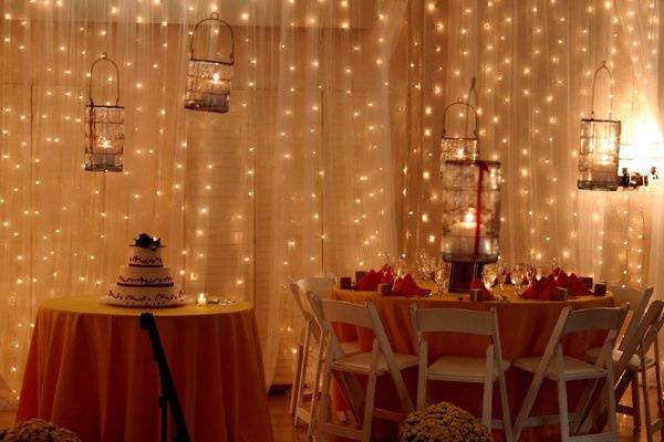 Backdrop lighting in the Ballroom