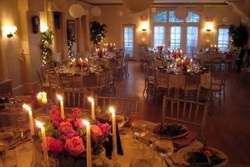 Red Chair Covers in the BallRoom