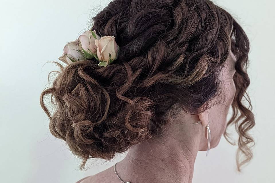 Curly updo