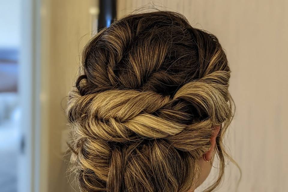 Thick hair updo