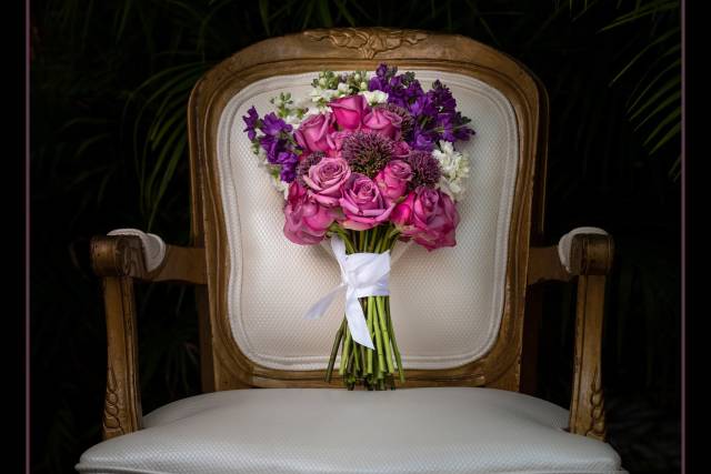 Bouquet on chair - Merited Img