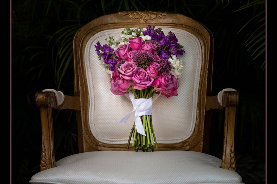 Bouquet on chair - Merited Img