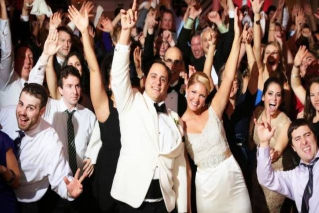 The couple and their guests