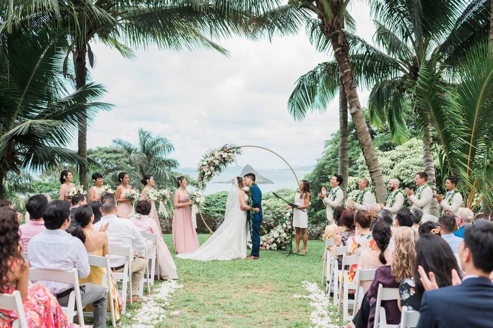 Kualoa Ranch wedding ceremony