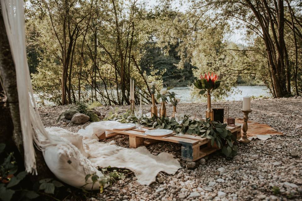 Intimate picnic celebration