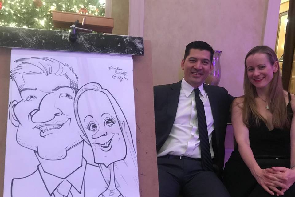 Live traditional caricature