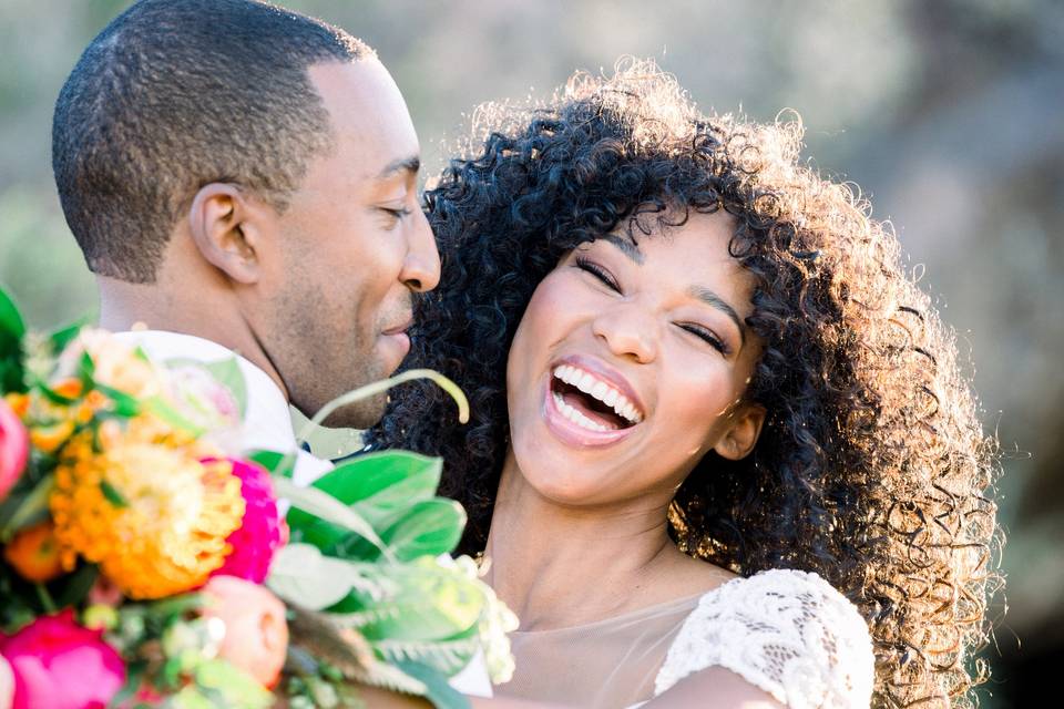 Bride and groom portrait